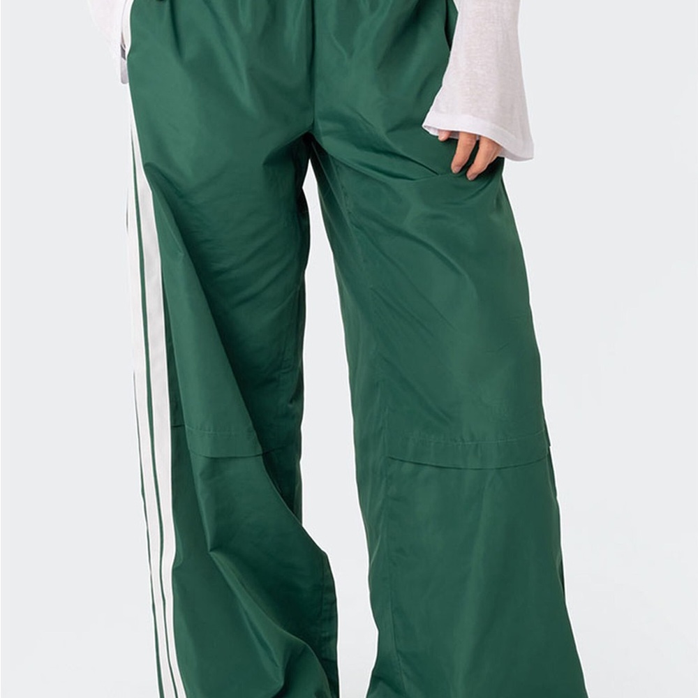EDIKTED Fauna Nylon Track Pants. Size XS. Green